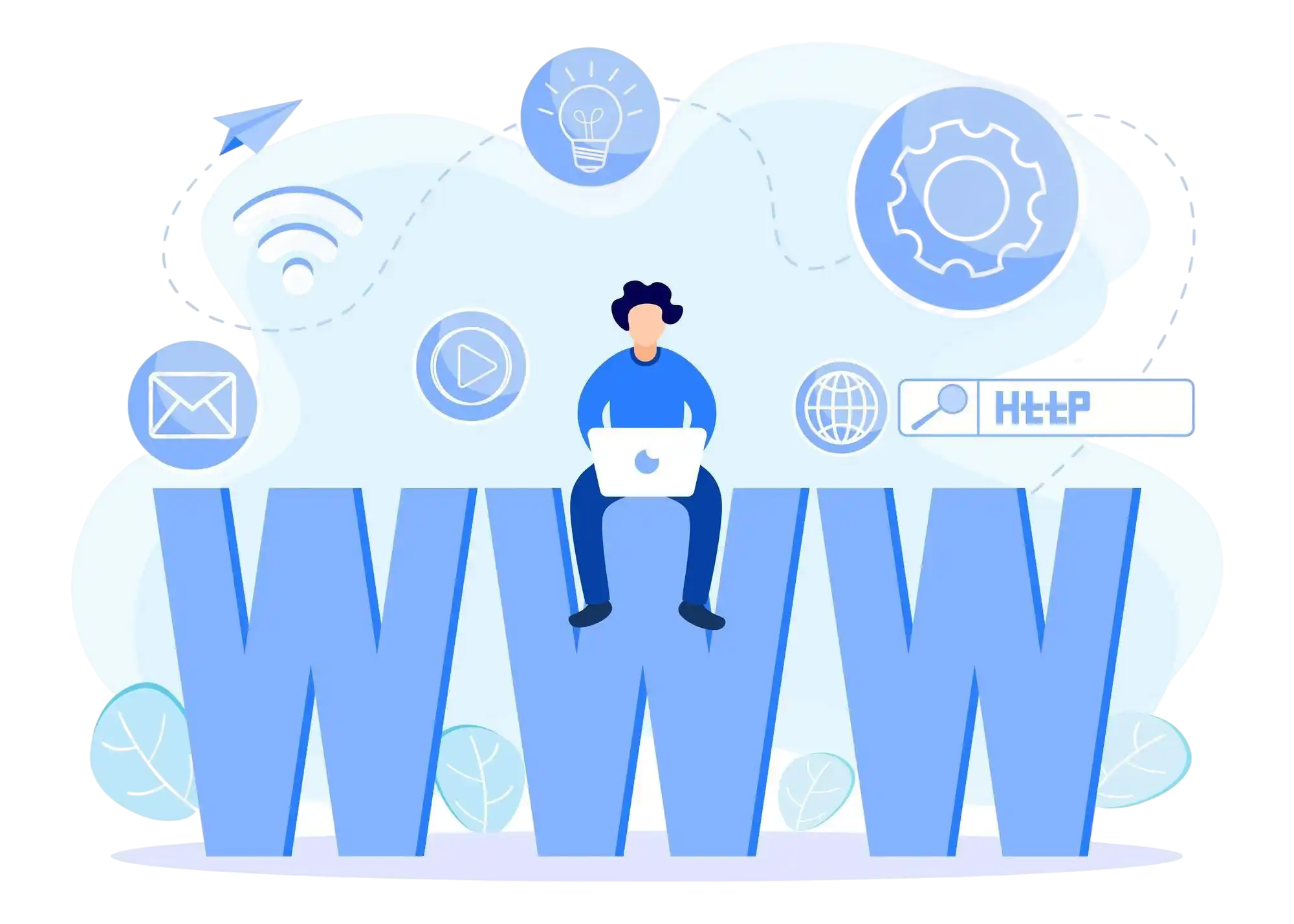 Ilustración de un dominio web utilizado para acceder a una página de internet.